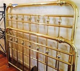 Queen Brass Bedframe, head and footboard