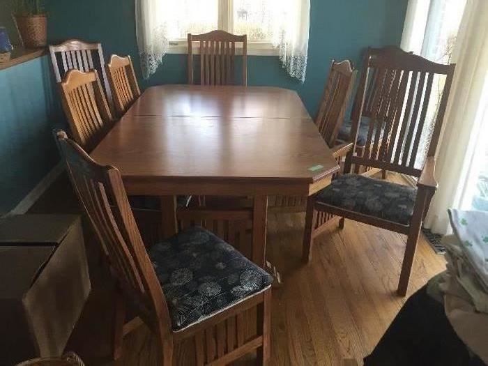  Mission oak dining room set $1500
