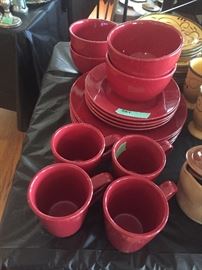 Red pottery set of 4 $30