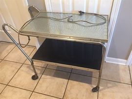  Mid century serving carts the top heats up 