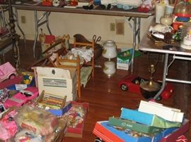 Toys and more toys. We are STILL sorting. 