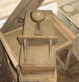 An old oak wall telephone