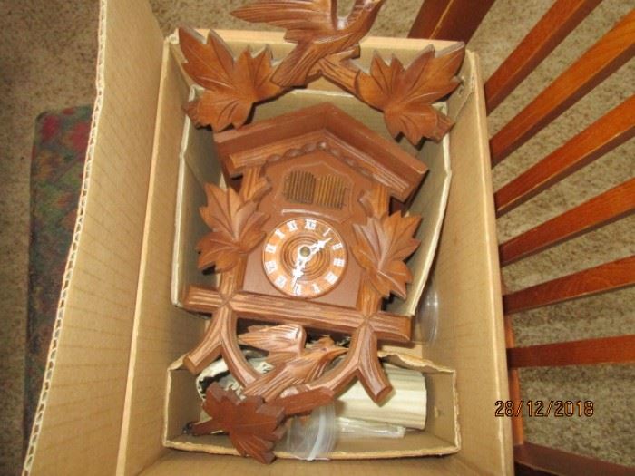 CUCKOO CLOCK (APPARENTLY NEVER DISPLAYED - STILL IN ORIGINAL BOX)