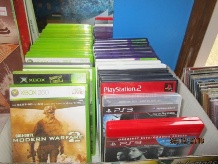 PLAY STATION 2 AND X BOX 360 GAMES