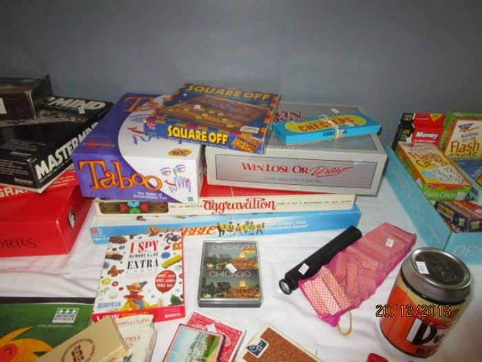 VARIOUS GAMES INCLUDING BOARD GAMES