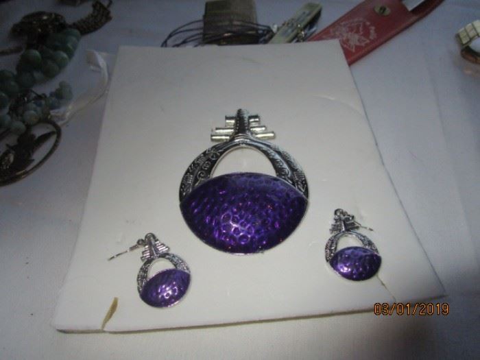 earring and necklace set