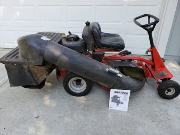 Snapper mower with attachments