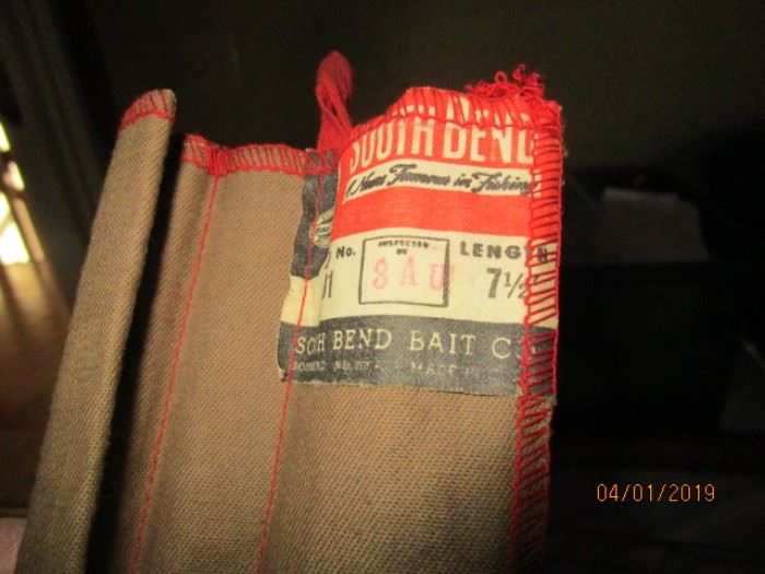 Vintage South Bend fishing rod in case