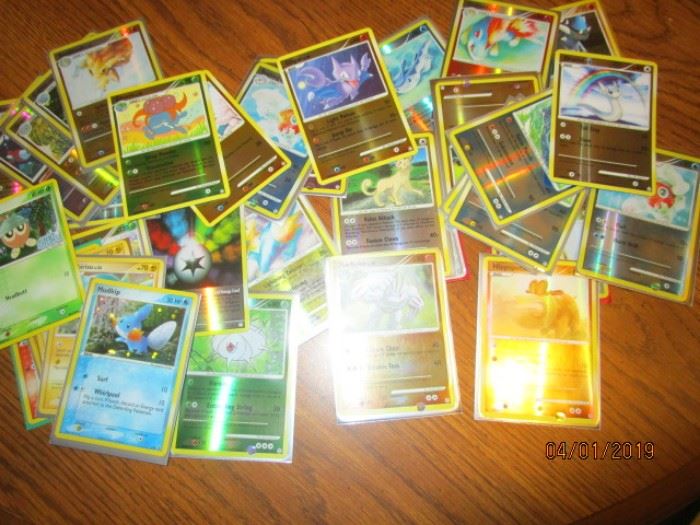 Holographic Pokemon cards (about 400 of this type))