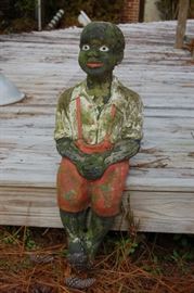 Concrete fishing boy