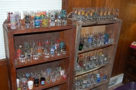 Unbelievable collection of shotglasses; different sizes