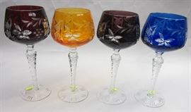 cut to clear colored crystal stems