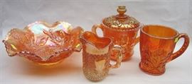 orange carnival glass