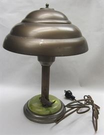 Deco metal lamp with scottie dog figure