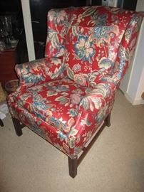 Floral Wingback chair