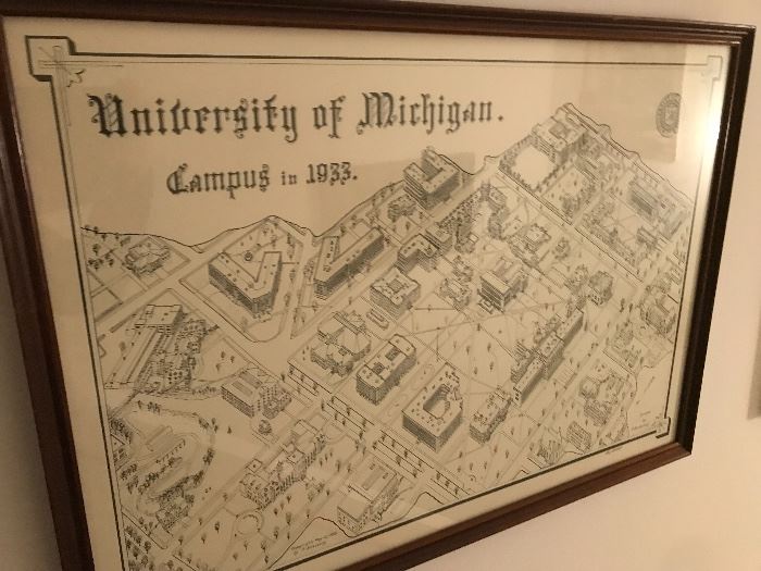 1939 map  - University of Michigan campus