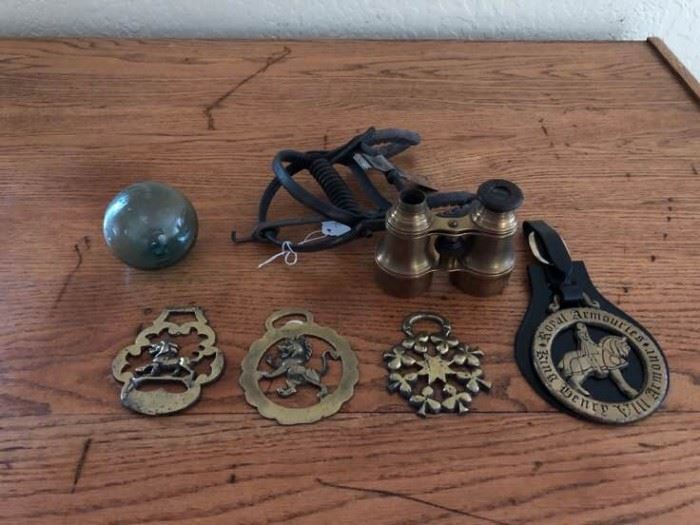Brass horse ornaments and more