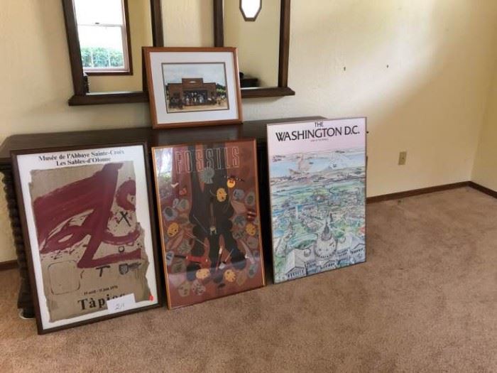 Framed art and posters
