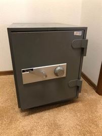 Vintage gray metal Sears safe