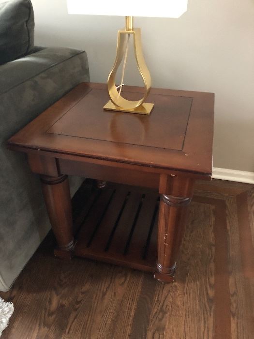 Cherry wood end table, 2 
