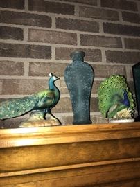 Peacock figurines 