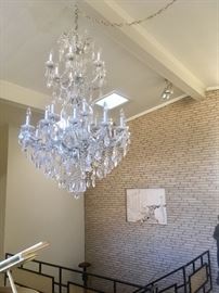 5ft tall crystal chandelier