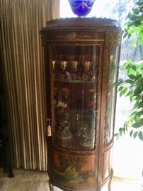 Another (two available) antique French curio cabinet