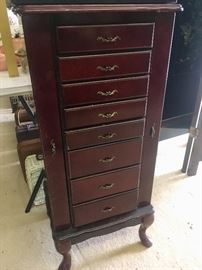 Tall jewelry cabinet