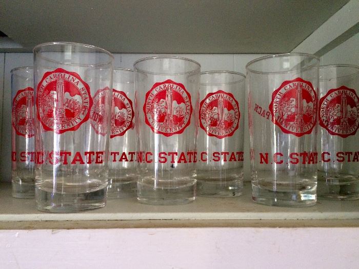 NC State drinking glasses
