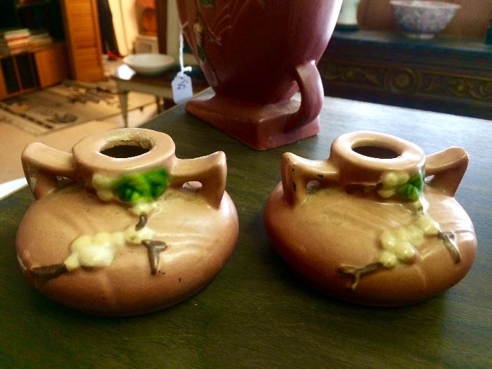 Roseville candlesticks