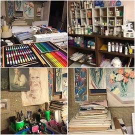 Just a sampling of the hundreds of art supplies.