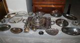 Silver plated serving dishes