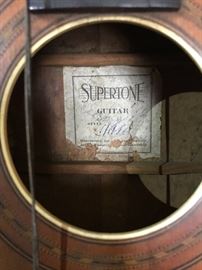 Inside Supertone guitar