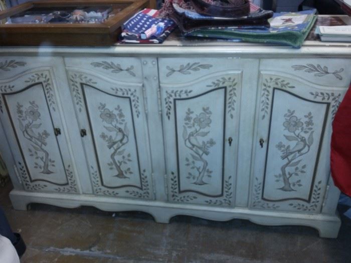 Madman Drexel Marble Top Server/Buffet with Mirror