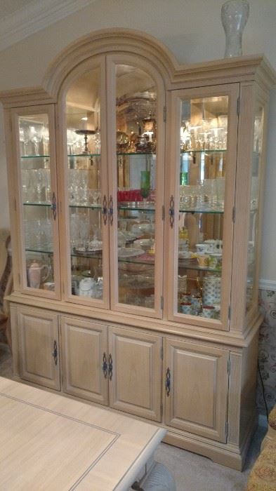 Bernhardt china cabinet, lighted