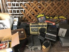 There is a Sega System back there that is old and wrapped games