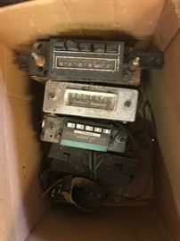 vintage car radios and horn