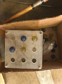 large marbles and display holder