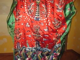 Antique embroidered silk robes