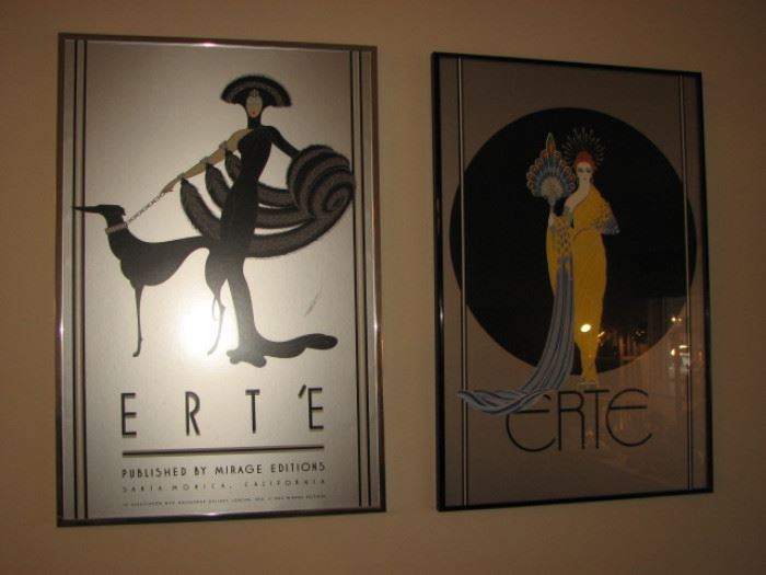 Framed Erte posters