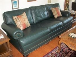 Navy Blue Leather Sofa. Beautiful condition!