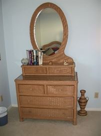 Henry Link matching  chest of drawers with mirror.