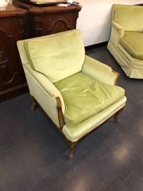 1960s Vintage Sea foam Green Upholstered Chair