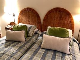 Double Wicker Headboard