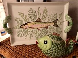 Painted Porcelain & Ceramic Fish Decor