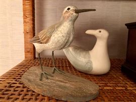 Carved & Signed Sandpiper Shorebird Decoy