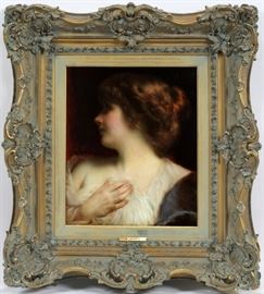 ADOLPHE PIOT (FRENCH, 1850-1910), OIL ON CANVAS, H 17", L 14 1/2", Lot 2058