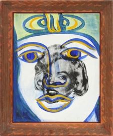 KENNY SCHARF, ACRYLIC, 1992, H 17", W 14", REINCARNATION  Lot 2061