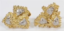 .75CT DIAMOND (G, VS-2), 14KT GOLD NUGGET CUFFLINKS, DIA 1", 15.4 GR  Lot 2262