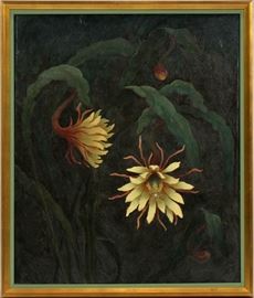LOUISE EVERET NIMMO, OIL ON CANVAS, H 33 1/2", W 27 1/2", "QUEEN OF THE NIGHT" Lot 2159